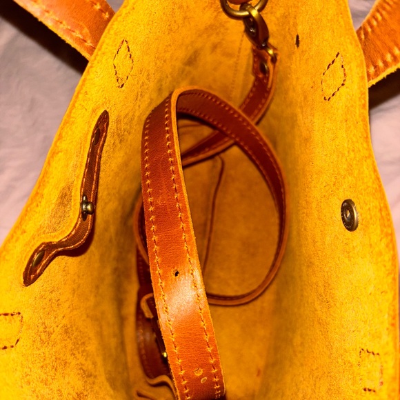 genuine portland leather mini cross body tote - Picture 5 of 6